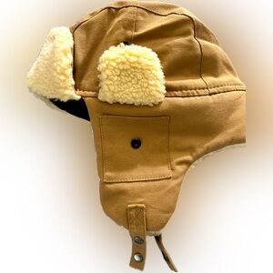 Brown faux shearling style Aviator hat Size OS